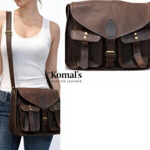 Komal's Passion Leather Leather Purse Shoulder Bag Crossbody Satchel